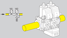 Application for gas regulator with solenoid valve VAD