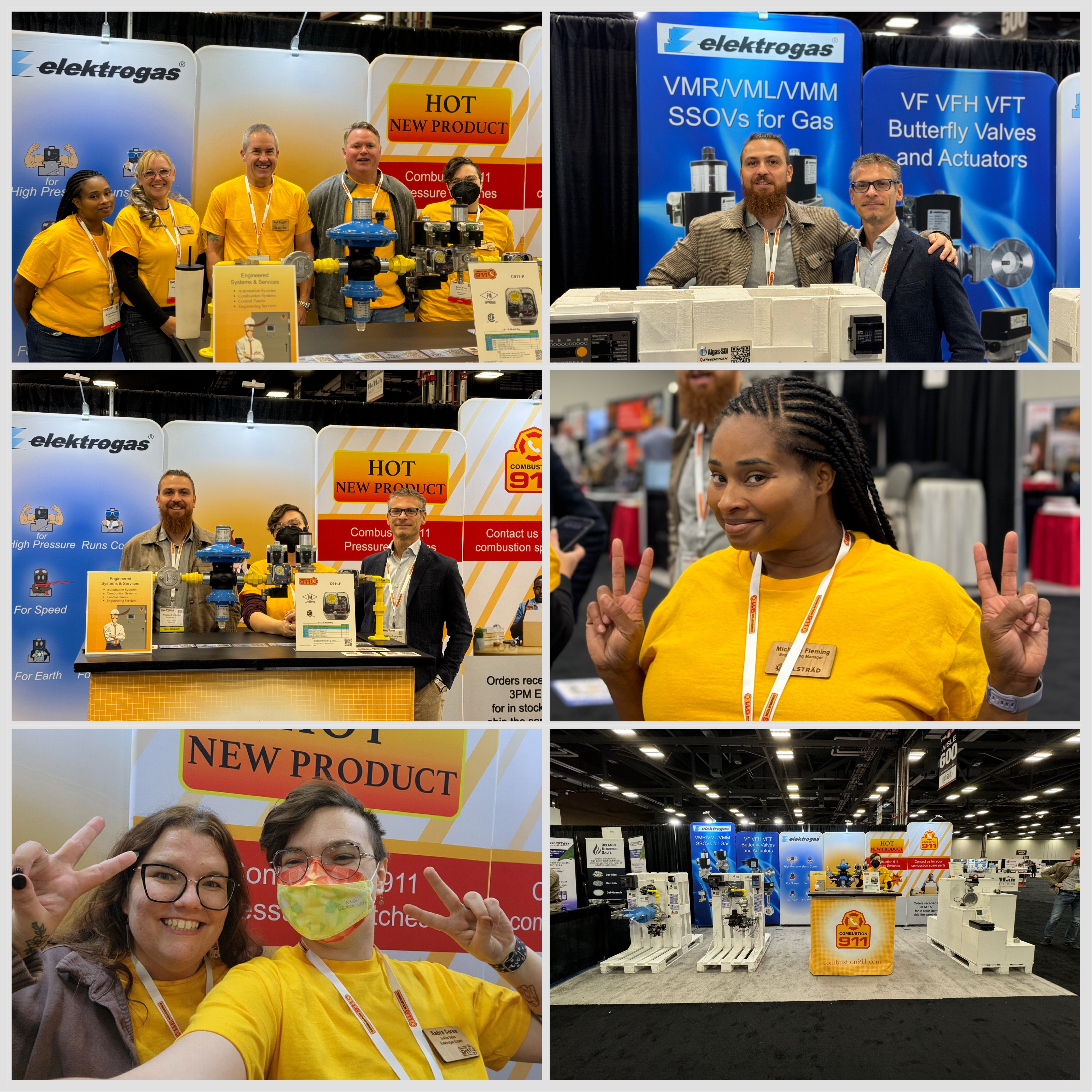Collage of 2024 Furnaces of North America trade show photos
