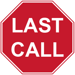 Red stop sign for Last Call Options